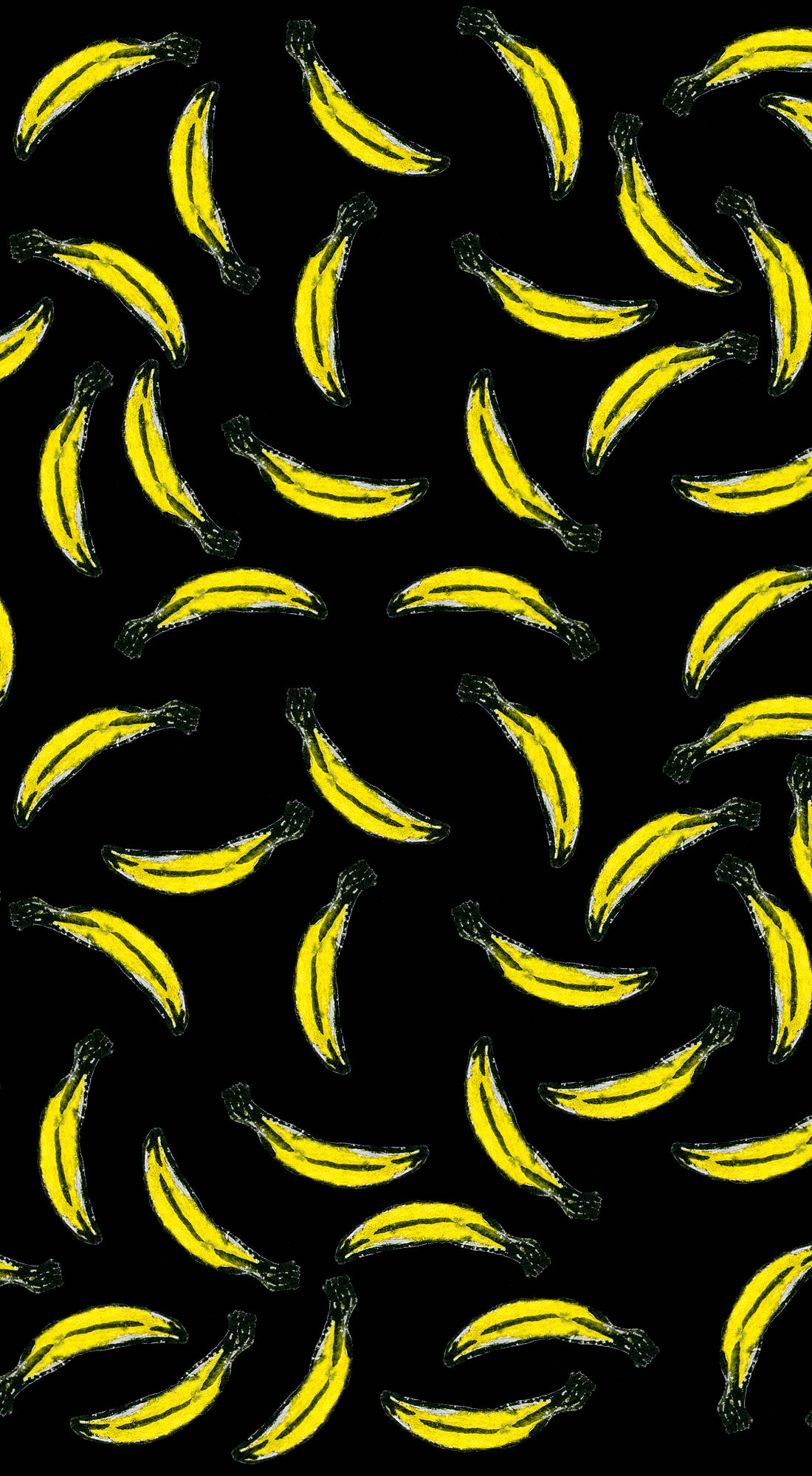 Verspreide Piesangpatroon Muurpapier