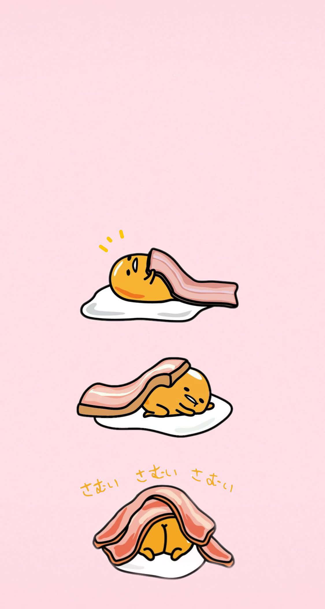 Versterk jou tegnologie-speletjie met Gudetama-foon Muurpapier
