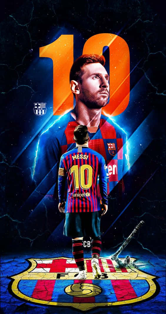 Vertrou net een legendariese foon - Messi iPhone Muurpapier