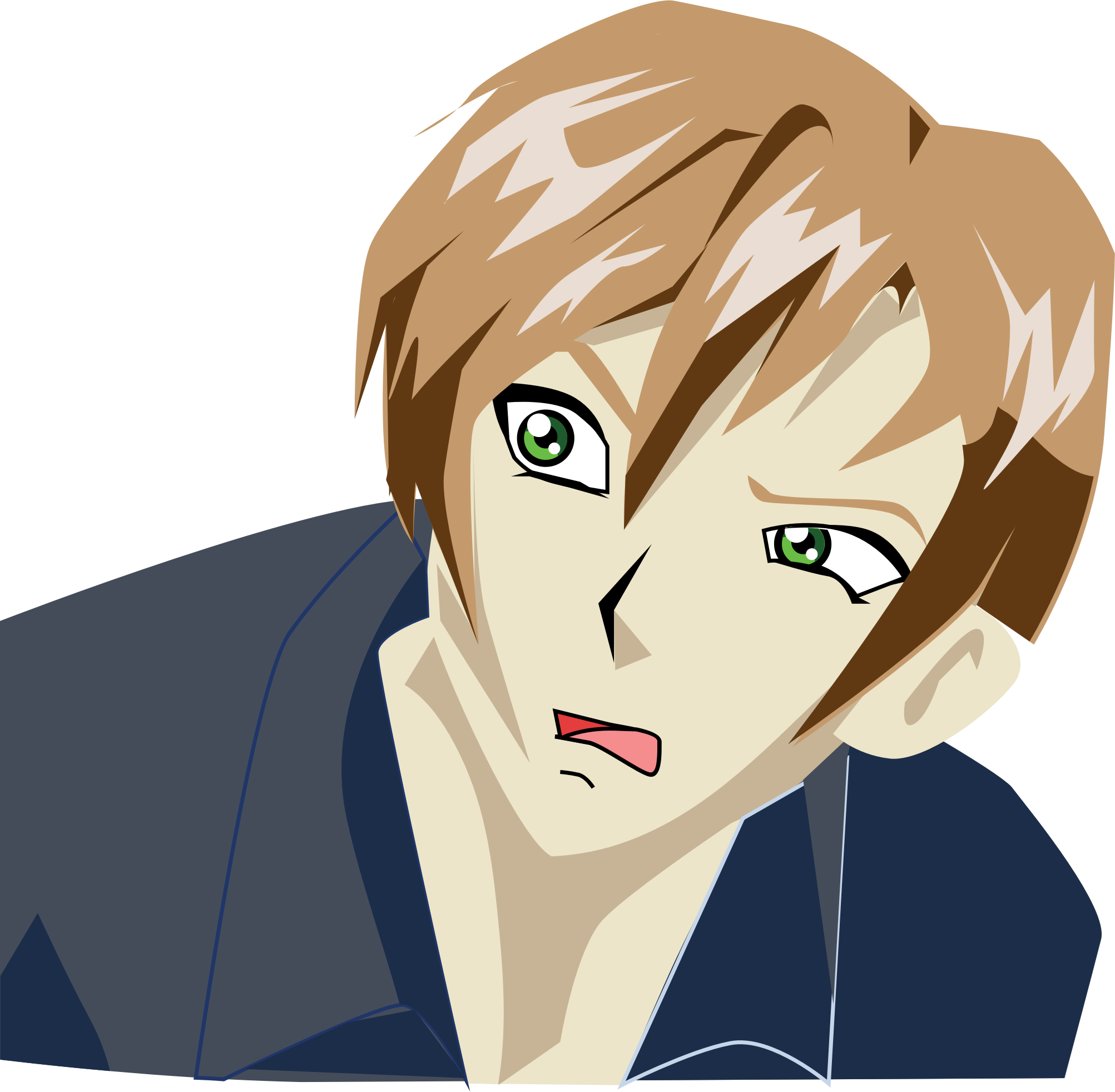 Verwarde Anime Karakter Muurpapier