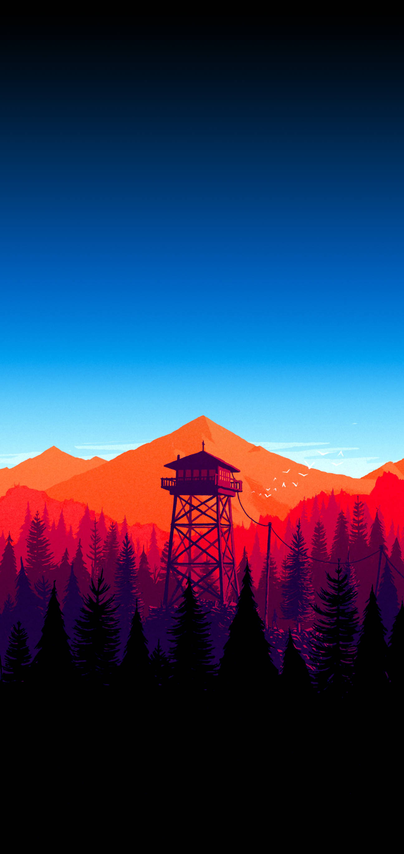 Verwonder jou aan die asemrowende AMOLED-berglandskap! Muurpapier