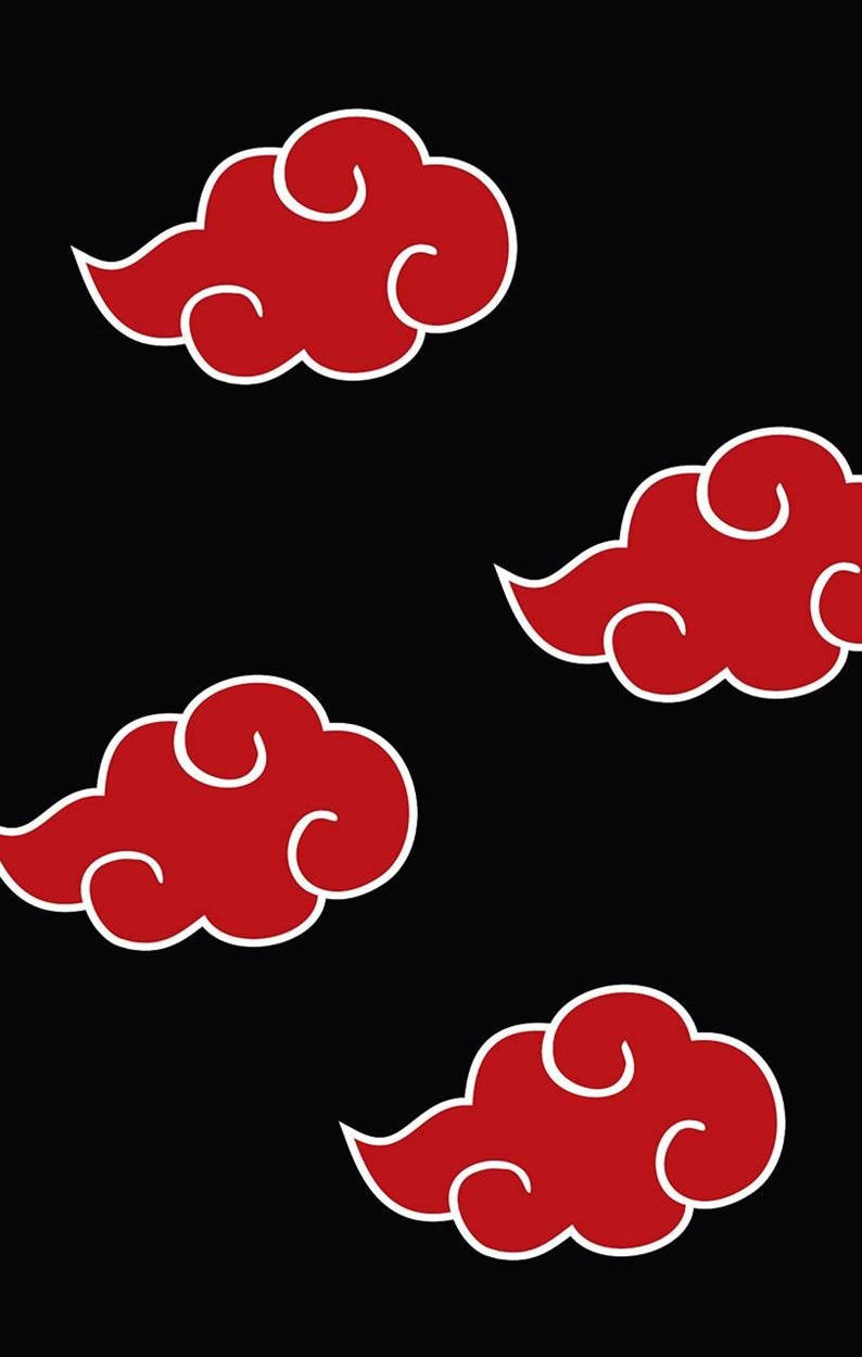 Vetgedrukte Akatsuki-logo – Simbool van die Magtige Shinobi-klan Muurpapier