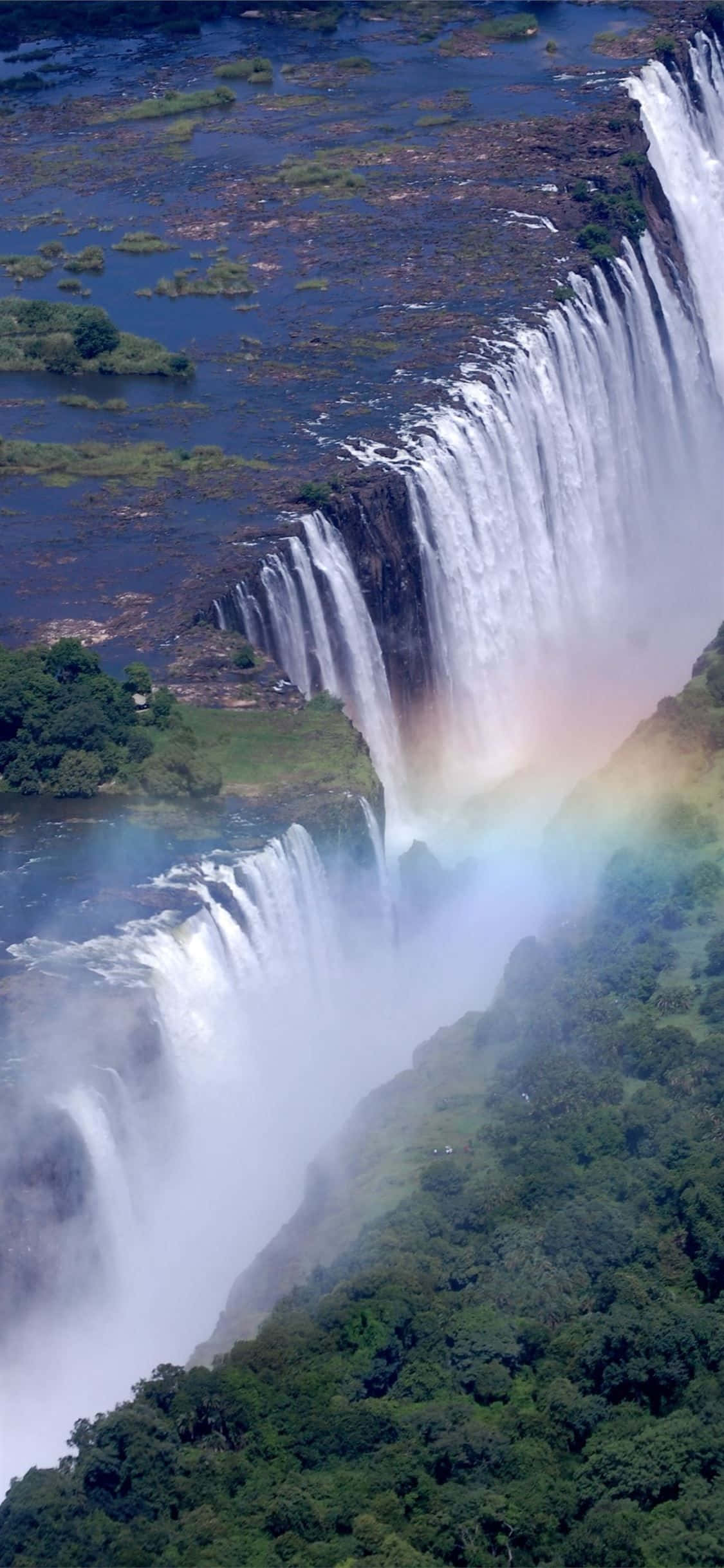 Victoria-waterval in Livingstone, Zambië Muurpapier