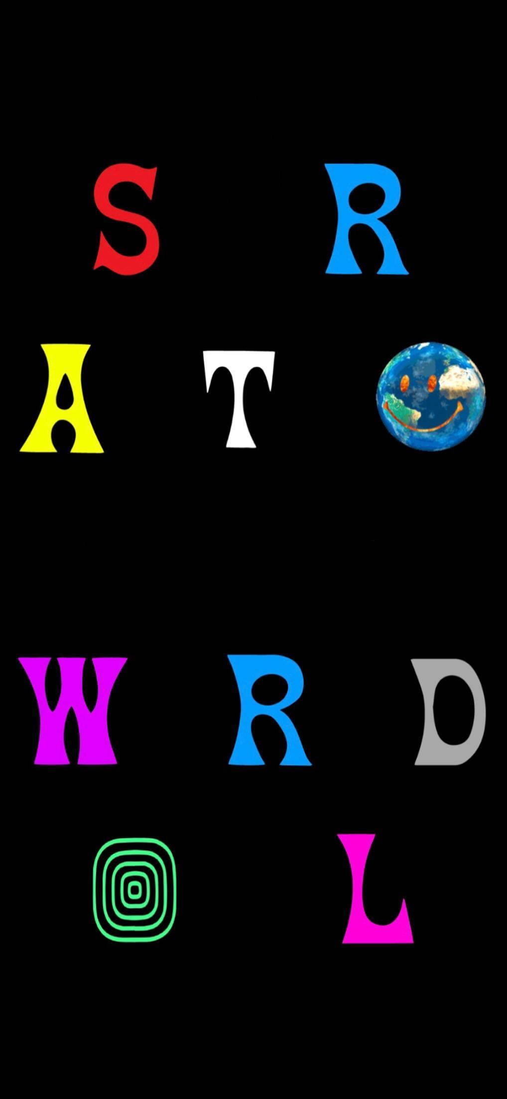 Vier Astroworld Met Hierdie Epiese Aanhanger-kuns Muurpapier