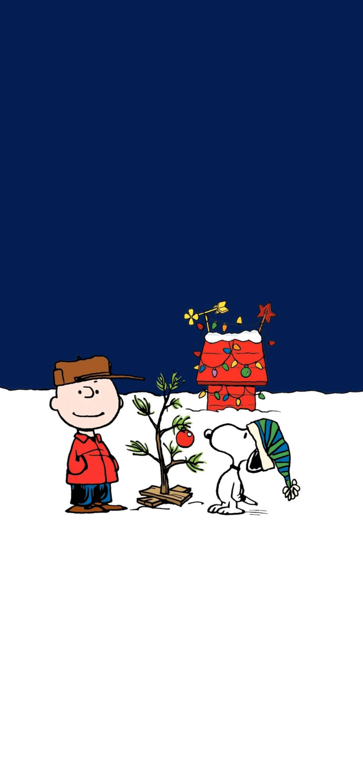 Vier die Feesseisoen met Snoopy Muurpapier