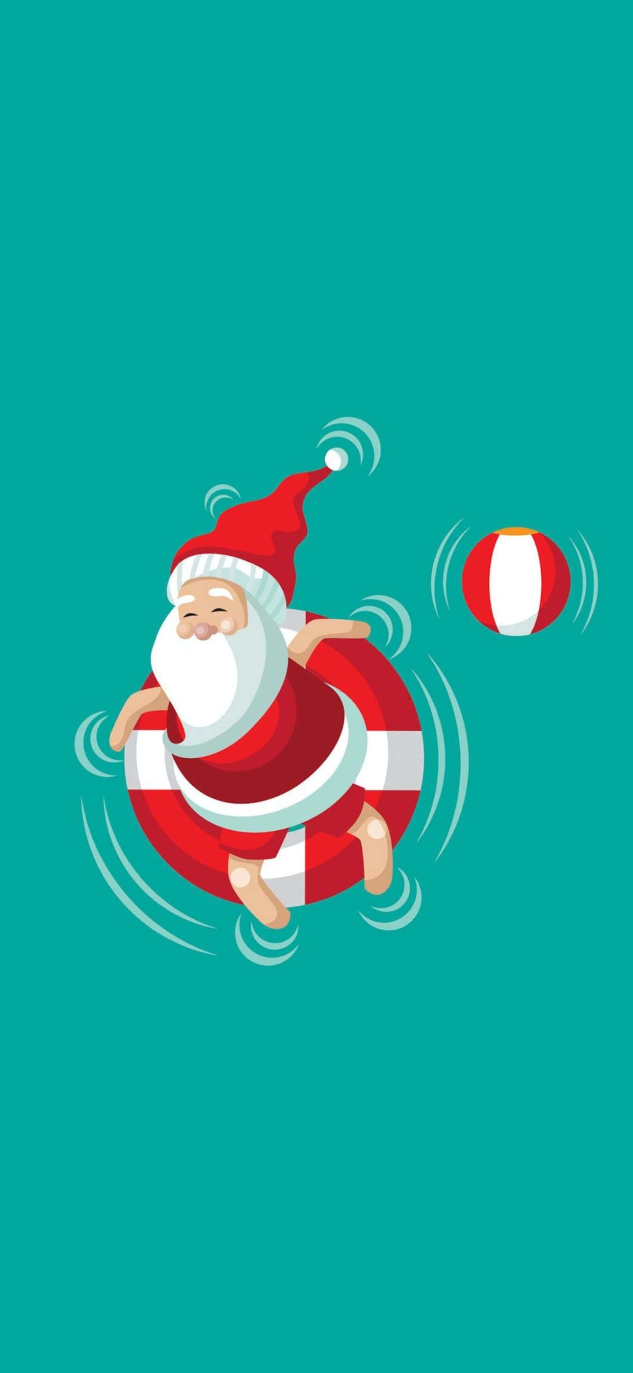 Vier die Feestyd met 'n Feestelike Kersfees-iPhone-agtergrond Muurpapier