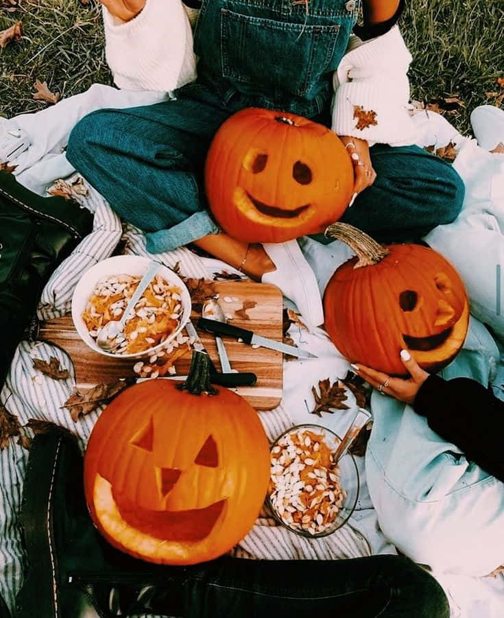 Vier Halloween in styl met hierdie grillerige dog pragtige estetika! Muurpapier