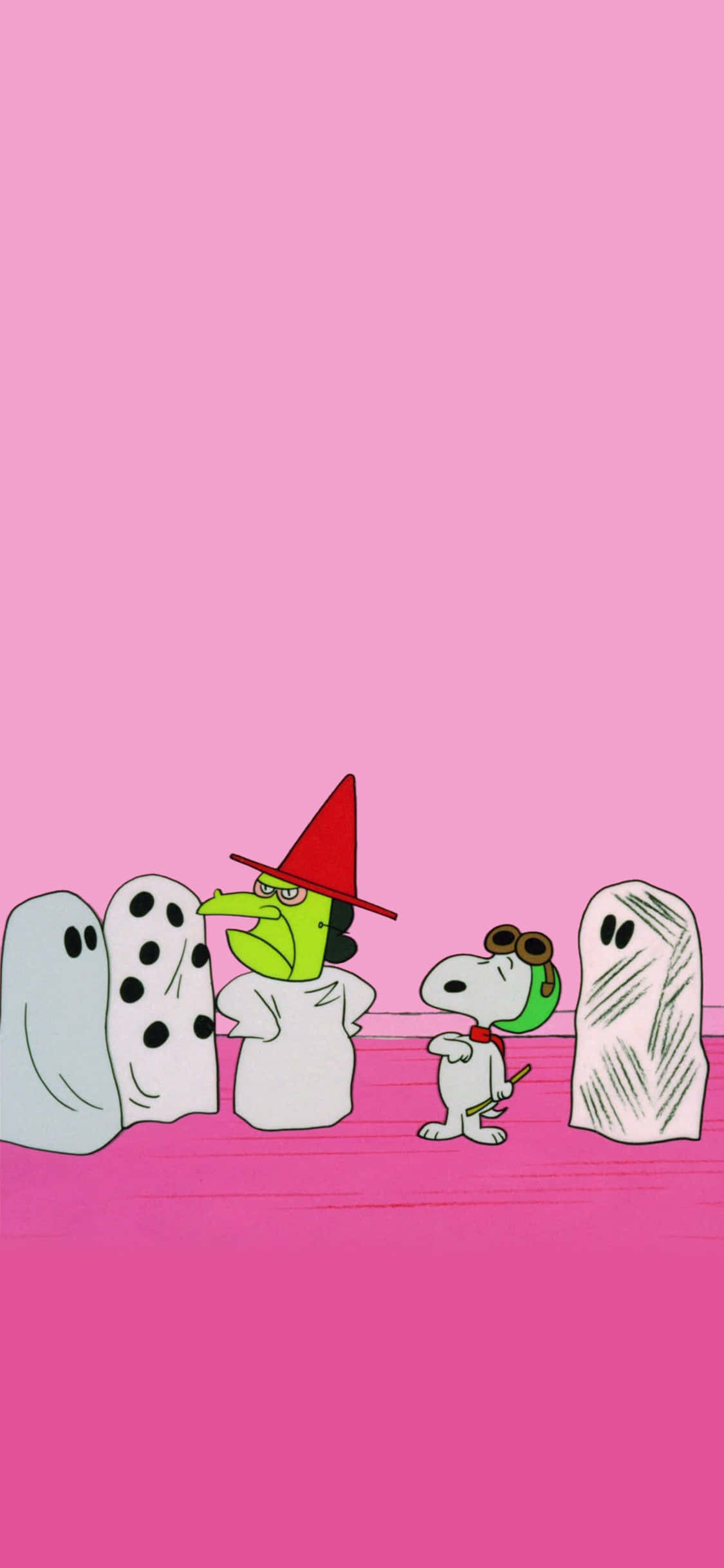 Vier Halloween met Peanuts! Muurpapier