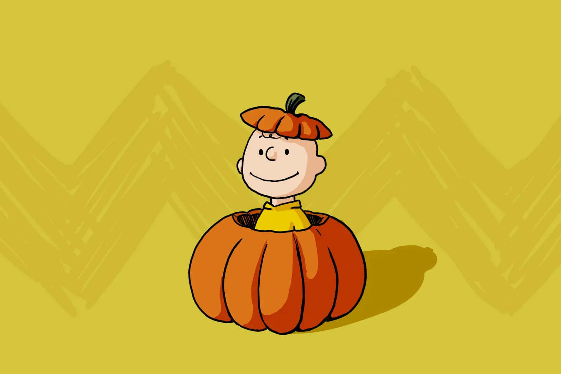Vier Halloween saam met die Peanuts-groep! Muurpapier