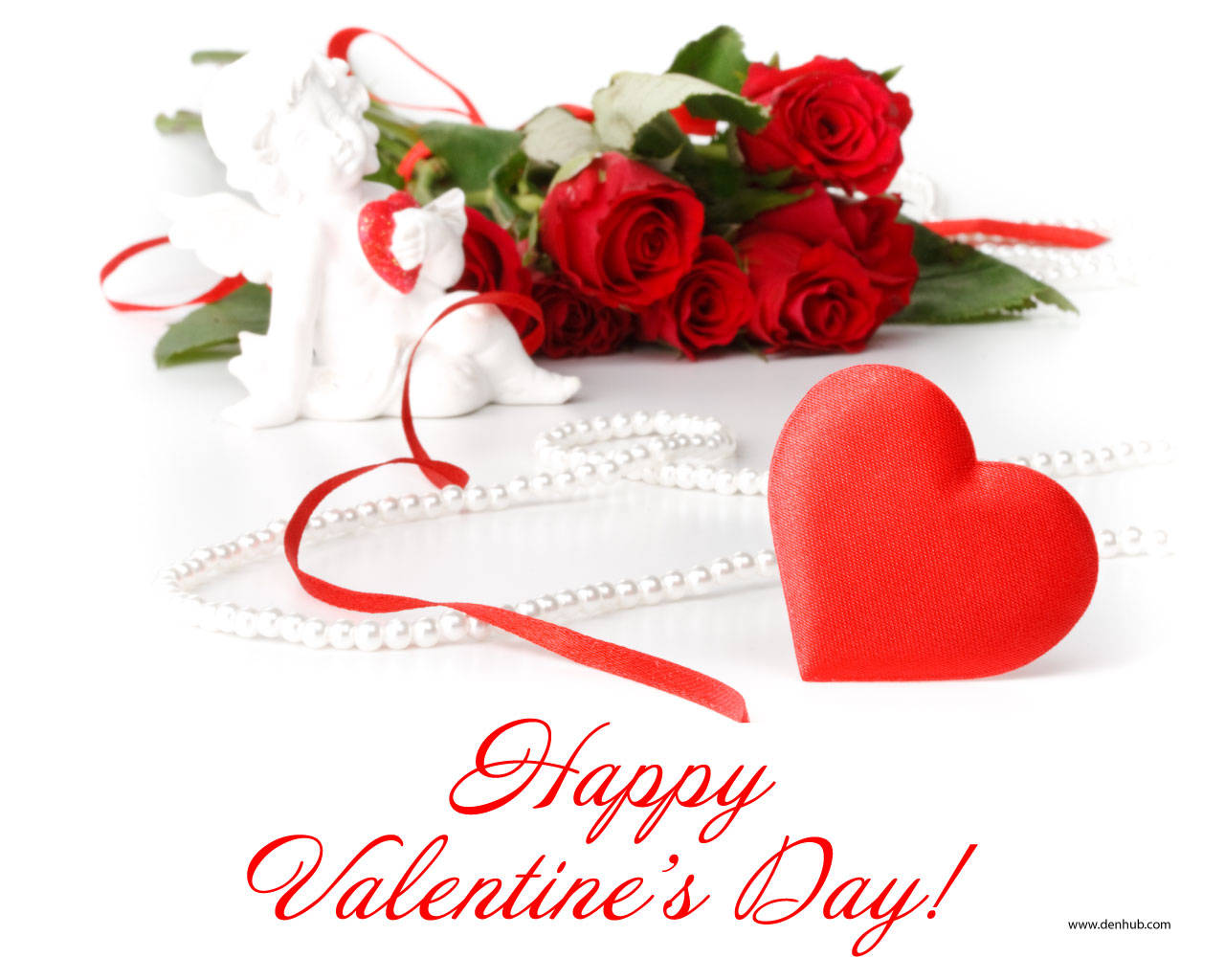 Vier jou spesiale persoon hierdie Valentynsdag met pragtige rooi rose! Muurpapier
