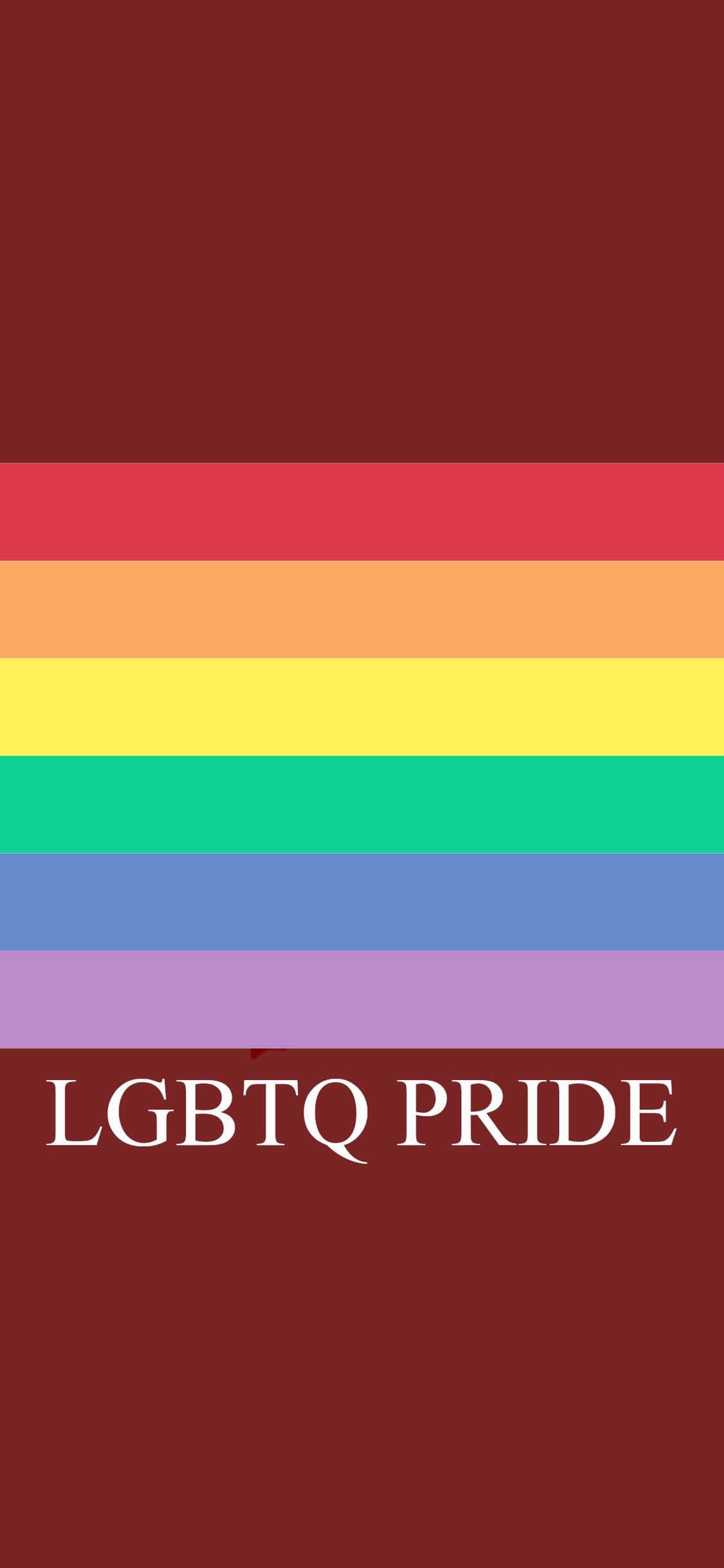 Vier LGBTQ-trots met die reënboog-tema iPhone Muurpapier