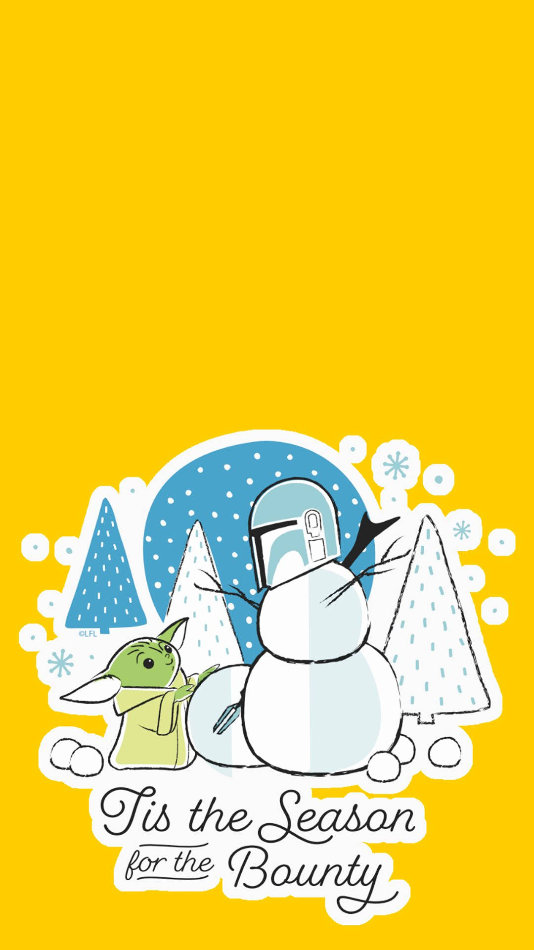 Vier Star Wars in die Feesseisoen Muurpapier