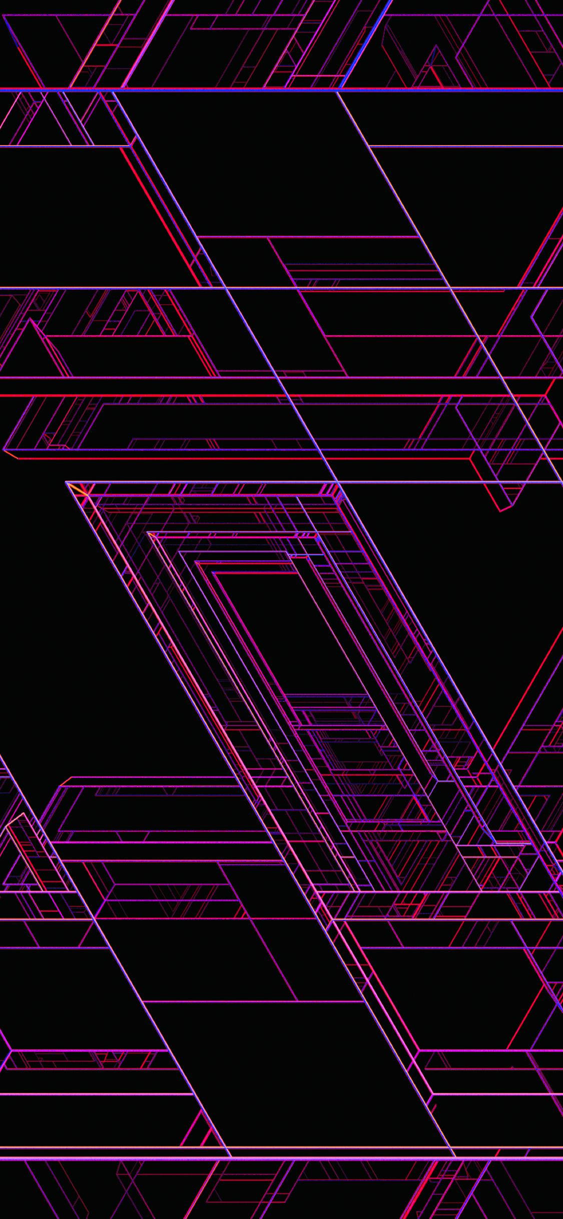 Vierhoeke iPhone Xs Muurpapier
