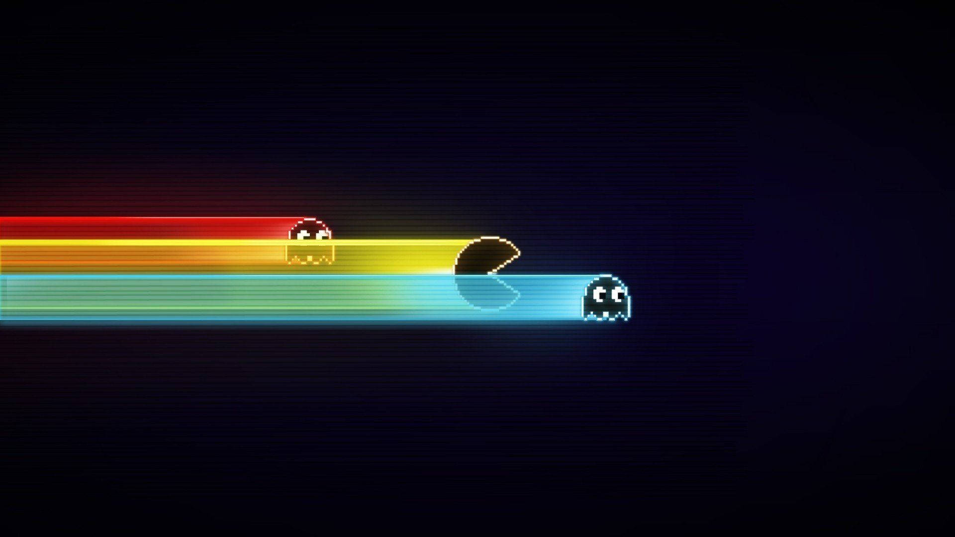 Vinnige Pacman Speletjie muurpapier