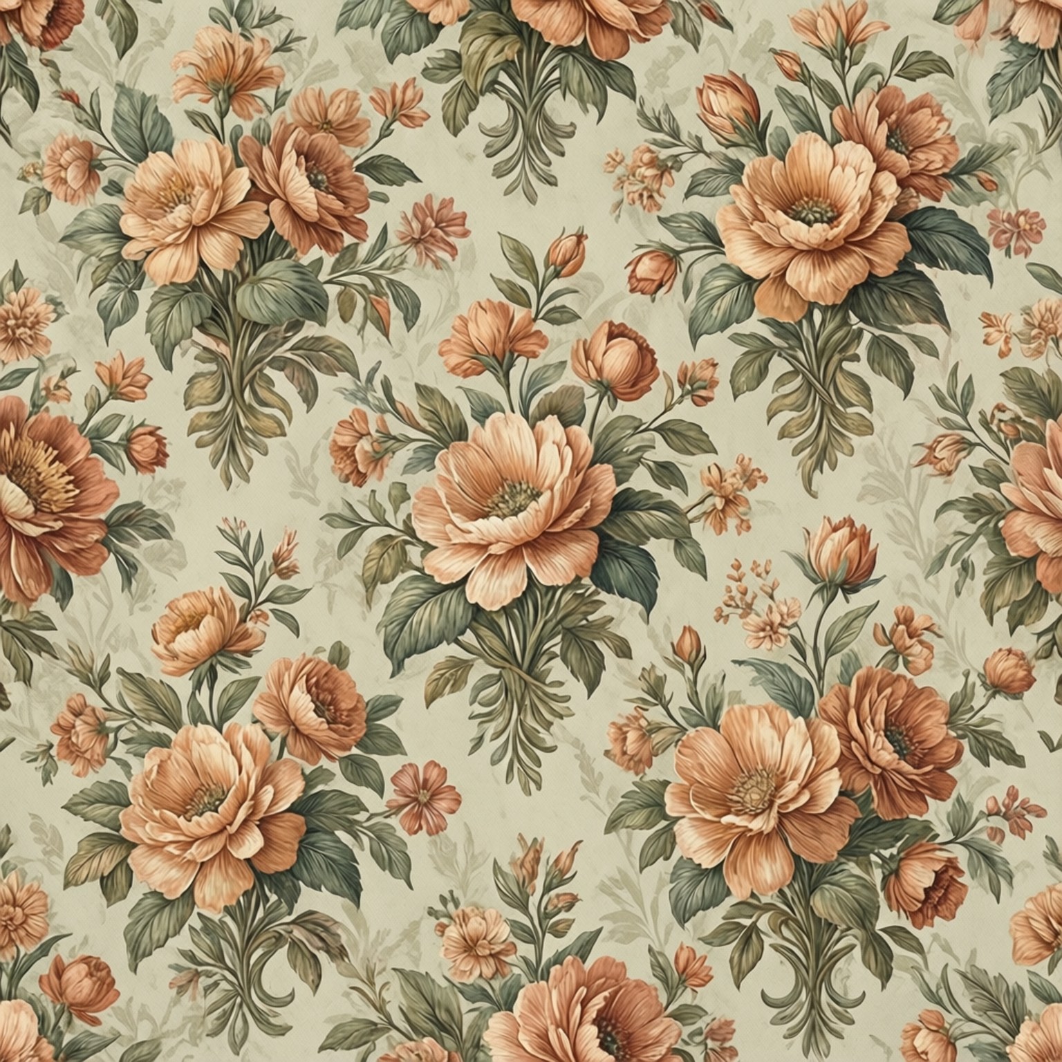 Vintage Blomme Slag Muurpapier