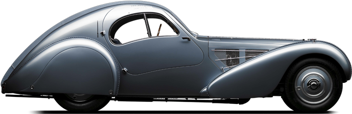 Vintage Bugatti Klassieke Motor Profiel Muurpapier