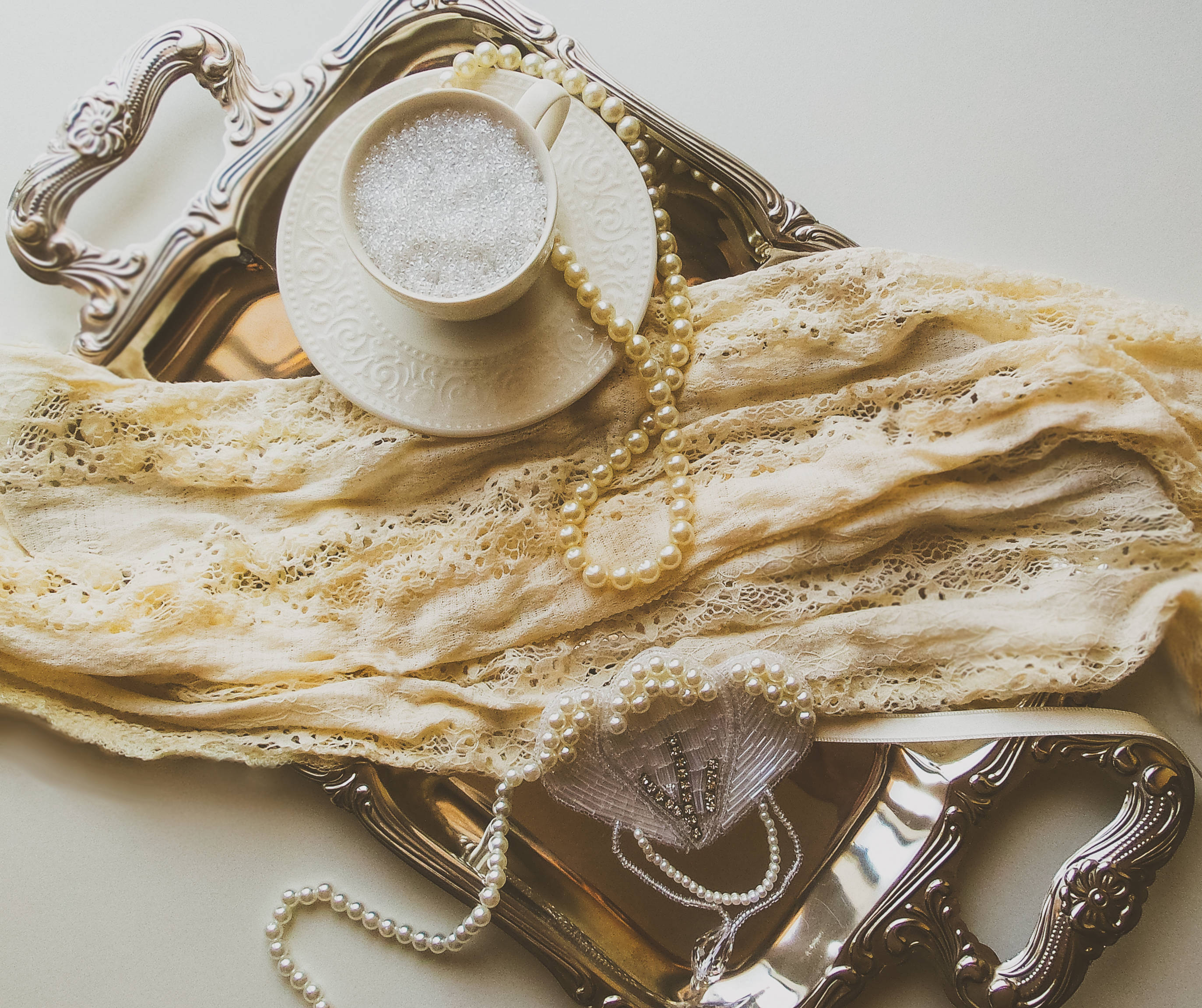 Vintage Cottagecore-estetiek Muurpapier