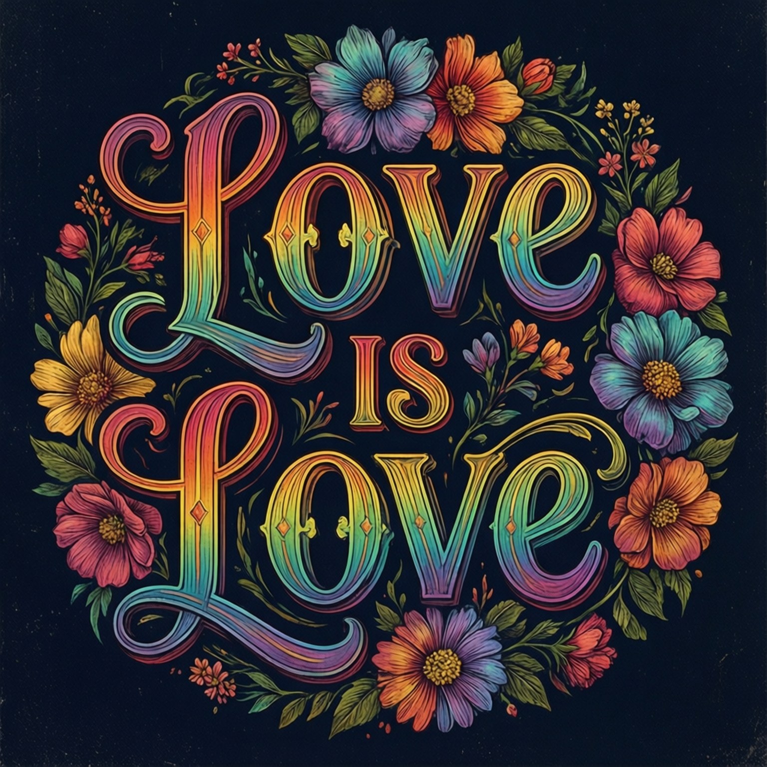 Vintage Liefde Muurpapier