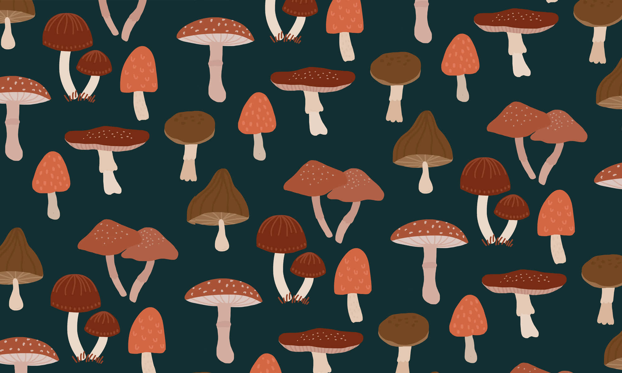 Vintage Oulike Paddastoel Patroon Kuns Muurpapier