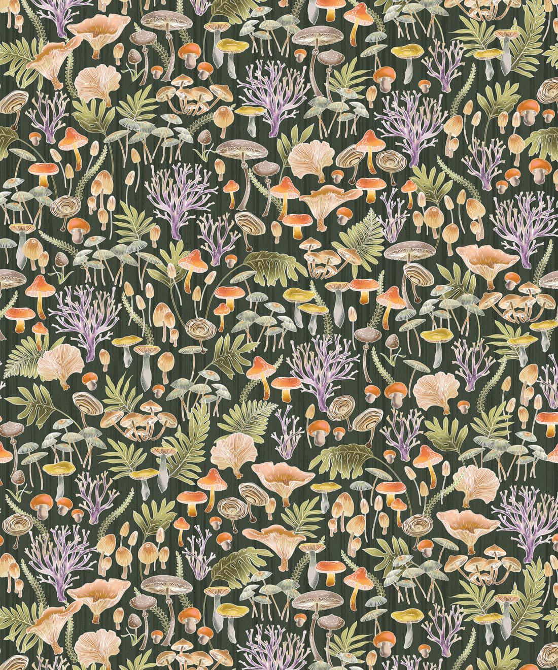 Vintage Oulike Sampioen Plante Swam Kuns Muurpapier