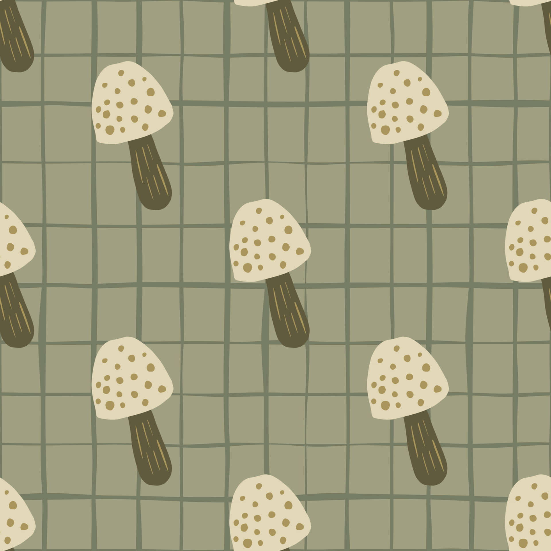Vintage Oulike Sampioen Geblokte Patroon Muurpapier