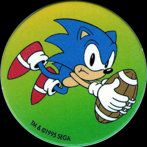 Vintage Sonic met Ring 1995 Muurpapier