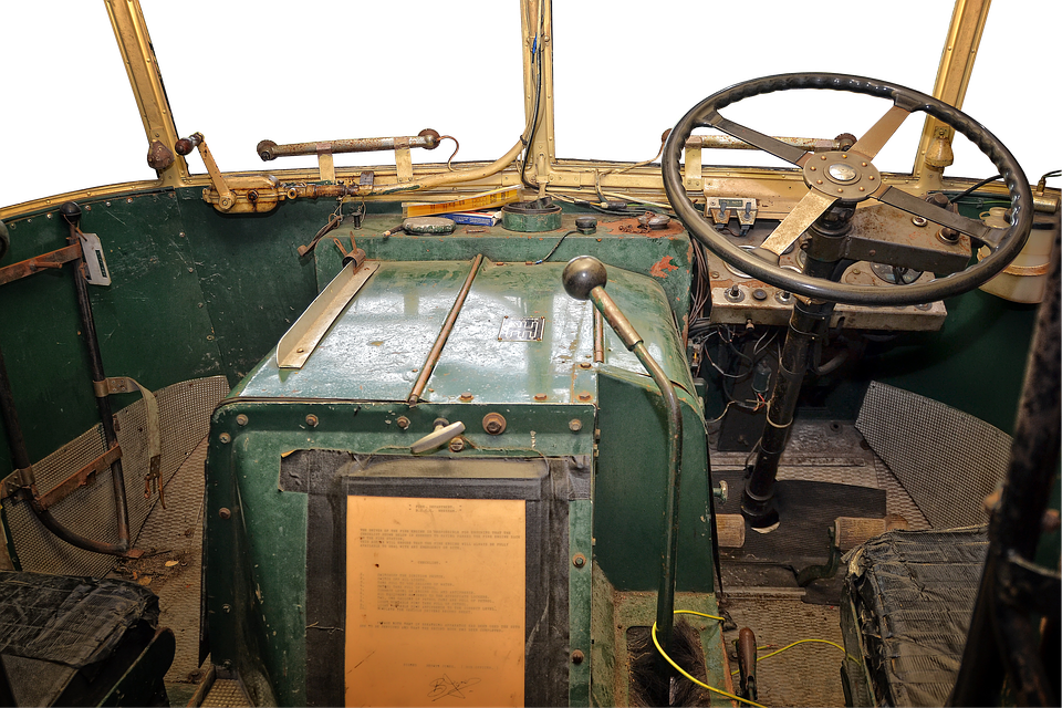 Vintage Trein Kajuit Binne Muurpapier