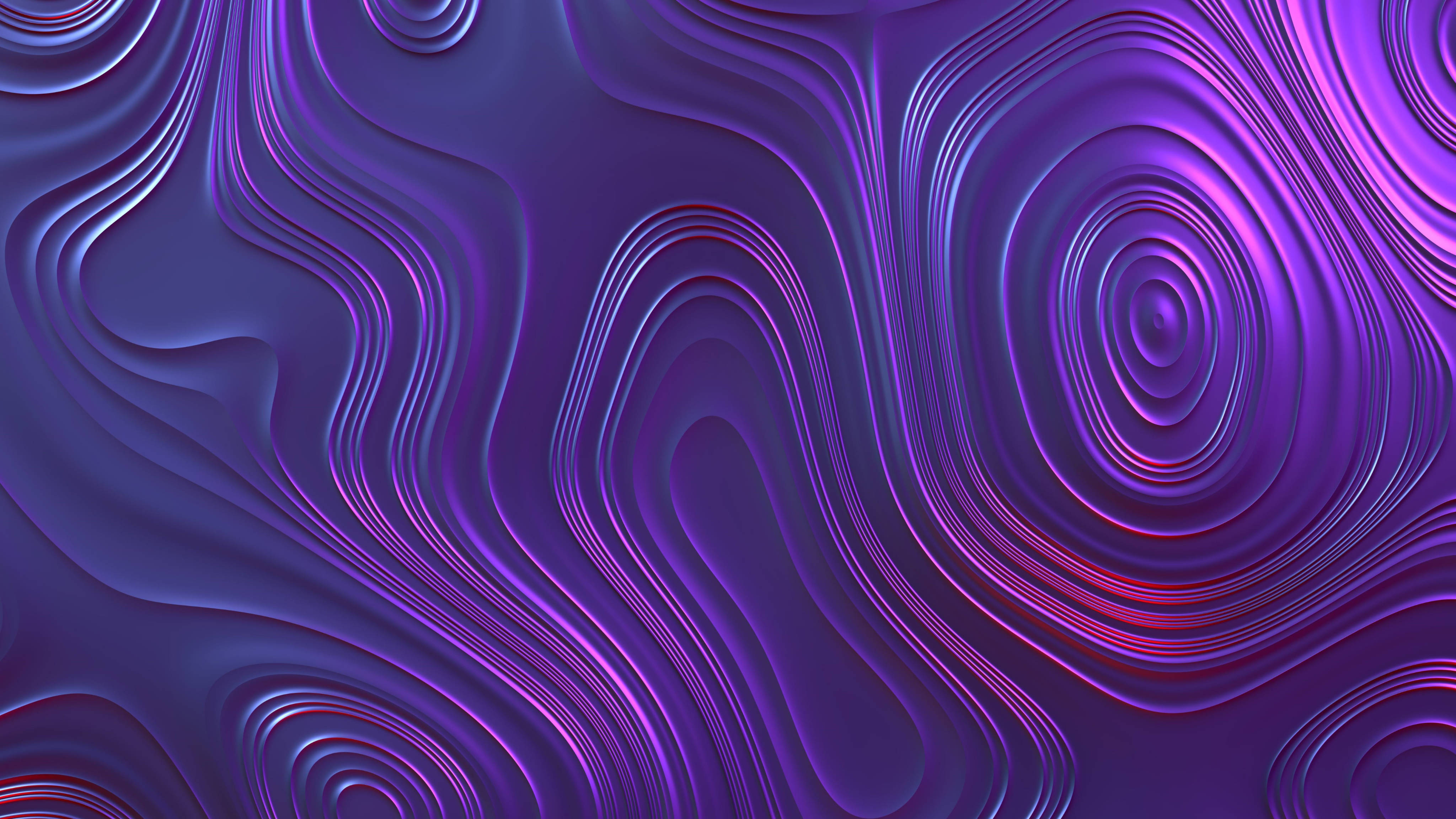 Violet Estetiese Ovaal Golwe Abstrak Muurpapier