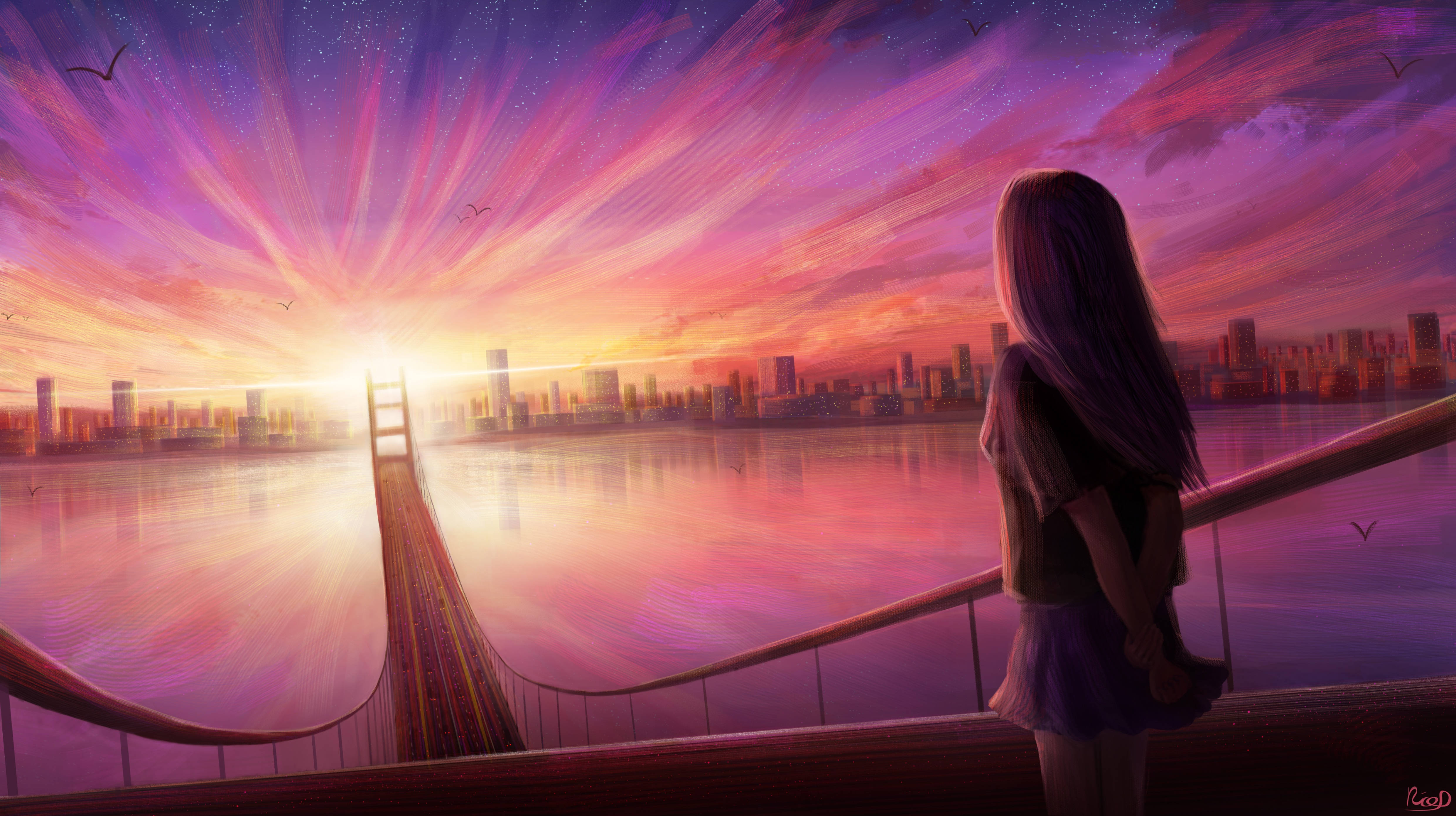 Violet Lug Anime 4K Muurpapier