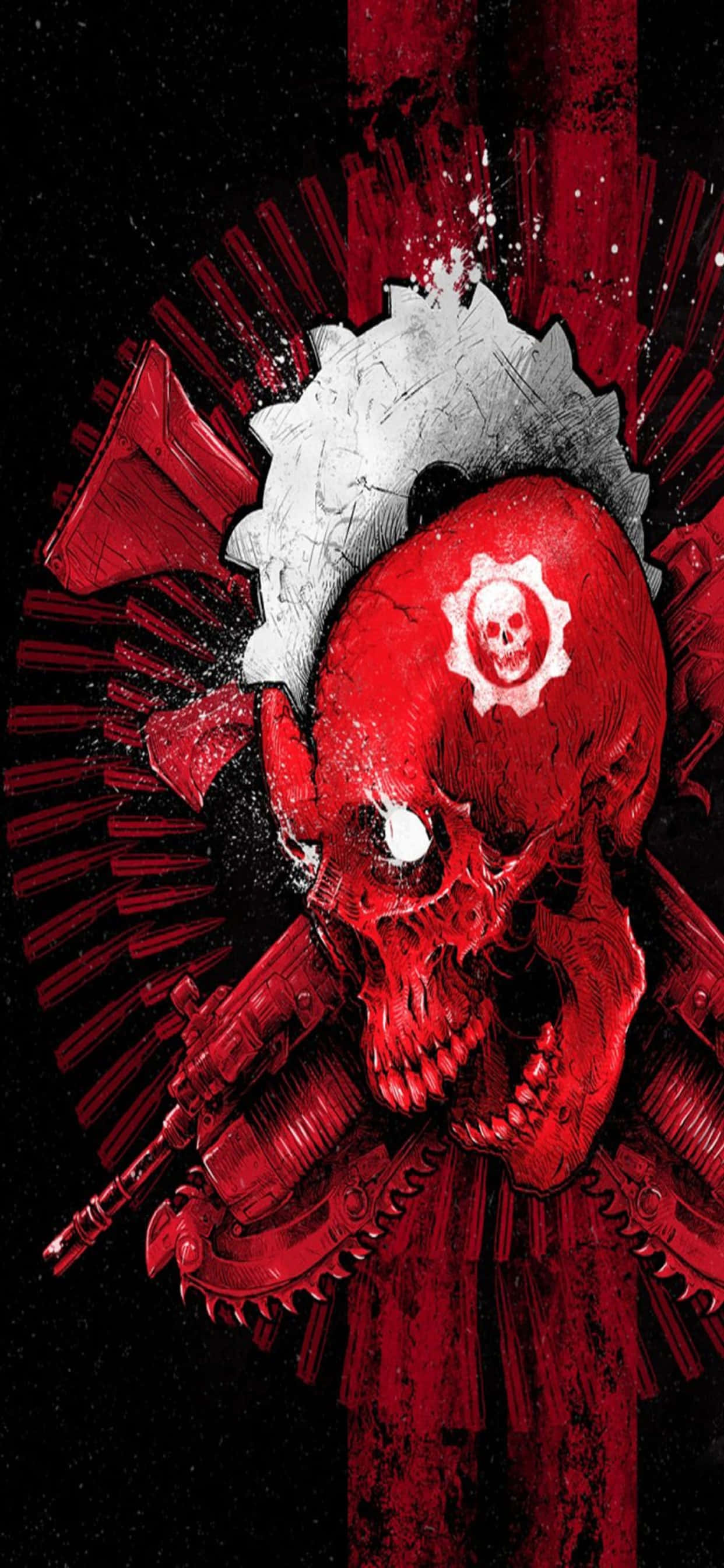 Virtuoos Speletjie-ervaring met iPhone XS Max Gears of War 5 Muurpapier