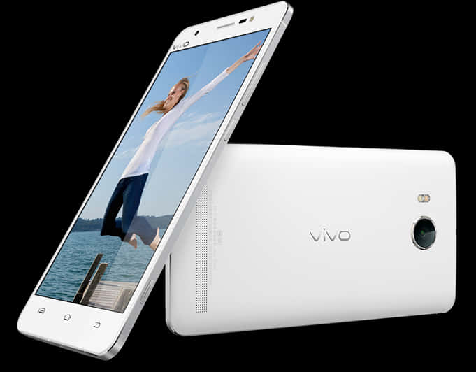 Vivo-slimfoon se voorkant en agterkant Muurpapier