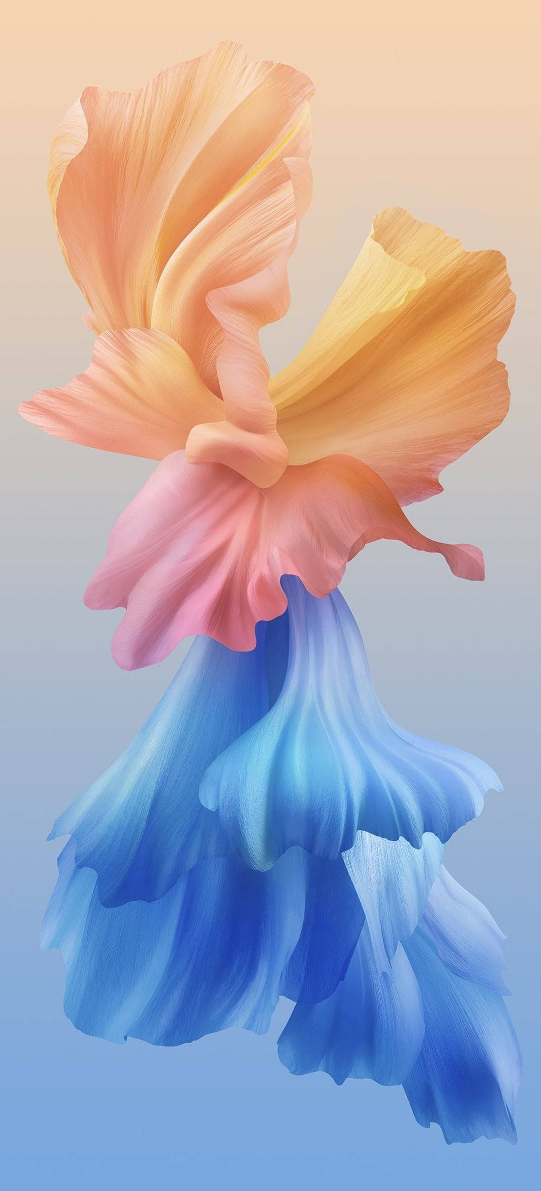 Vivo Y20 Blou en Oranje Muurpapier