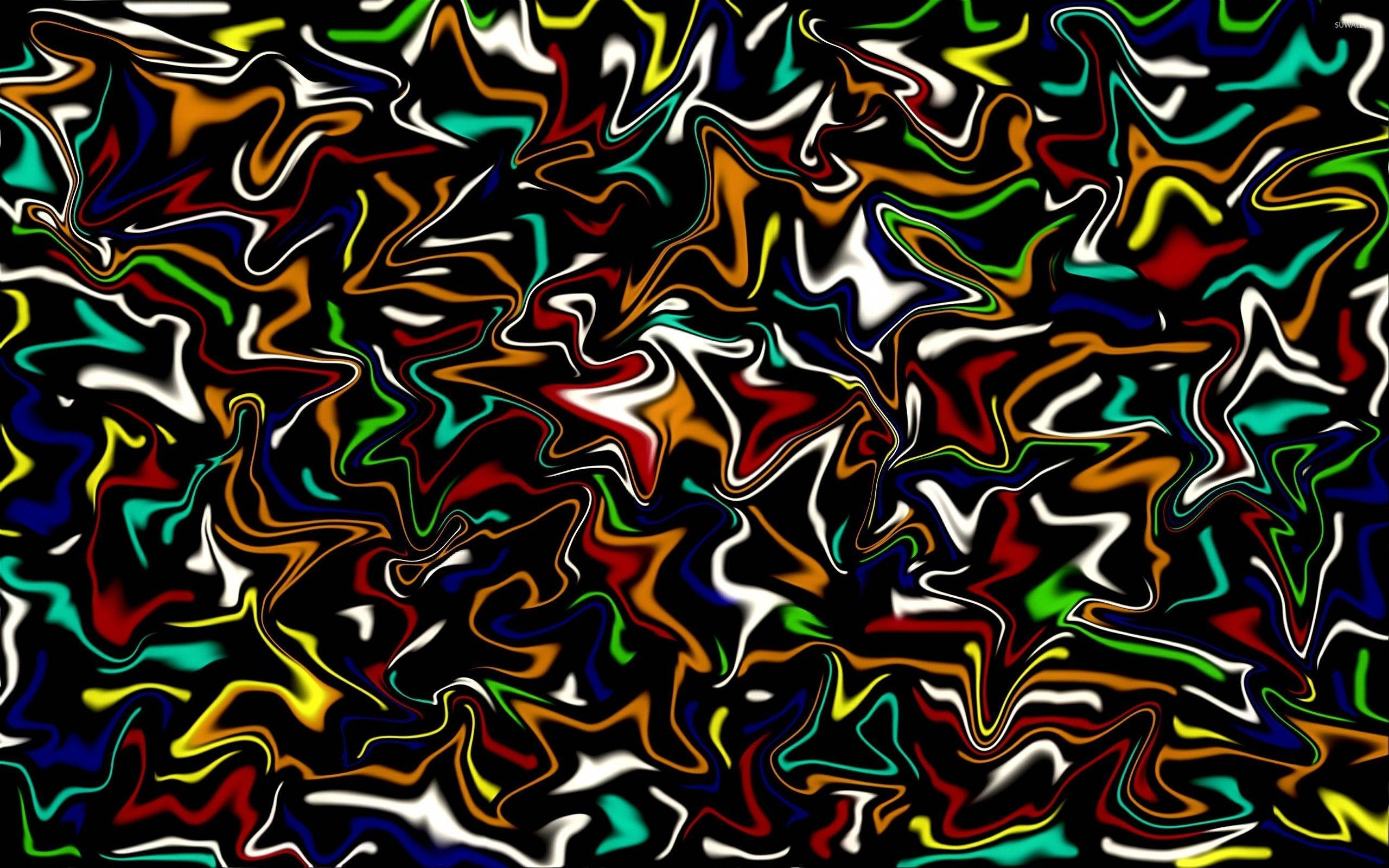 Vloeibare Swirl Koel Patroon Muurpapier