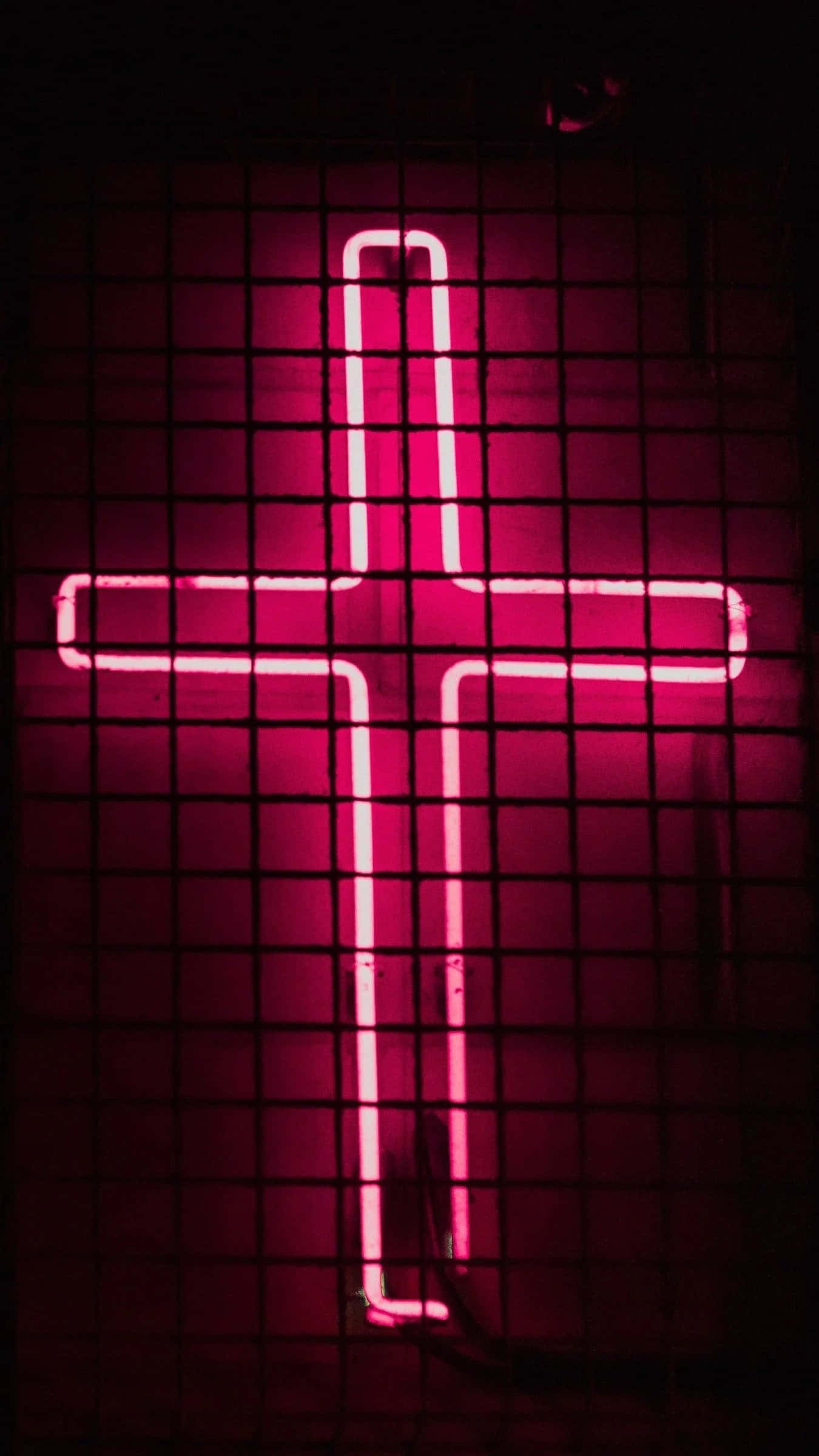 Voeg 'n tikkie lewendige pienk by jou kamer met 'n neon pienk estetika Muurpapier