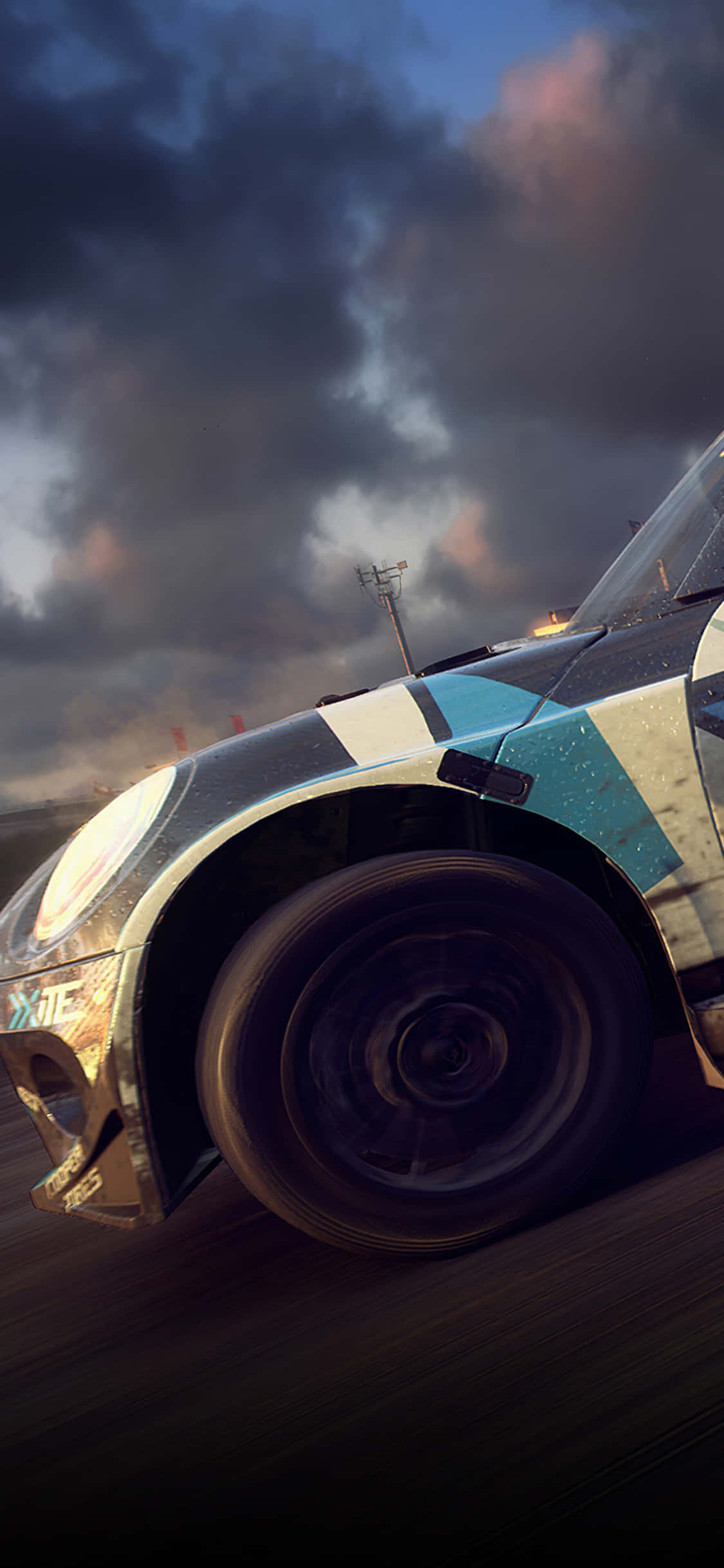 Voel die opwinding van die Dirt Rally-uitdaging met jou iPhone Xs Muurpapier
