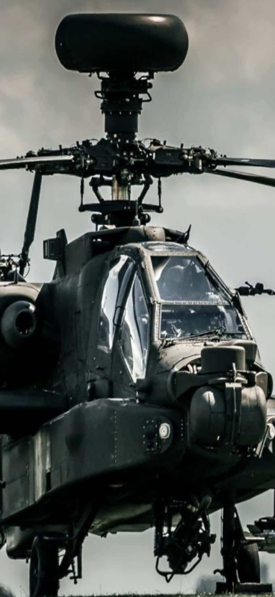 Voel op die Top van die Wêreld met iPhone Xs Helikopters Muurpapier