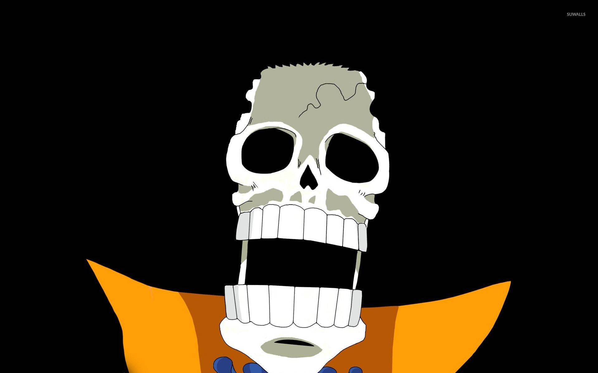 Voorgestel: “Brook van One Piece, wat op 'n nuwe avontuur vertrek!” Muurpapier