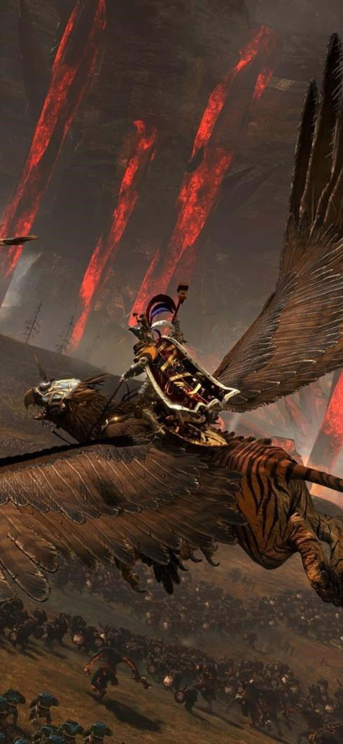 Vorm Gevegslinies in Total War: Warhammer op jou iPhone X Muurpapier