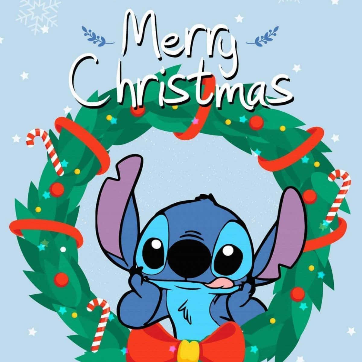 Vrolike Disney Kersfees Muurpapier