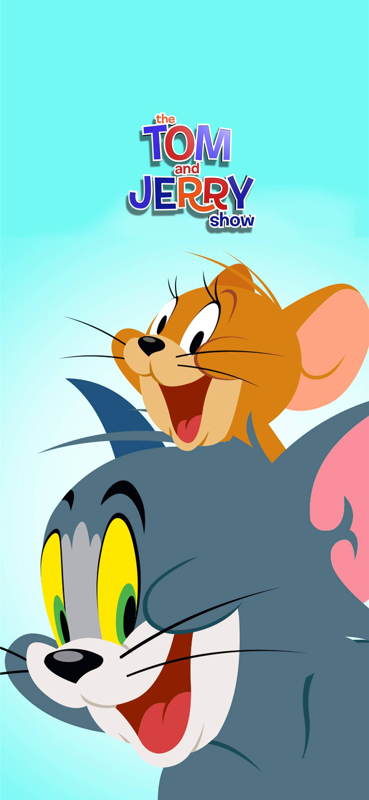 Vrolike Tom En Jerry Tekenprent Muurpapier