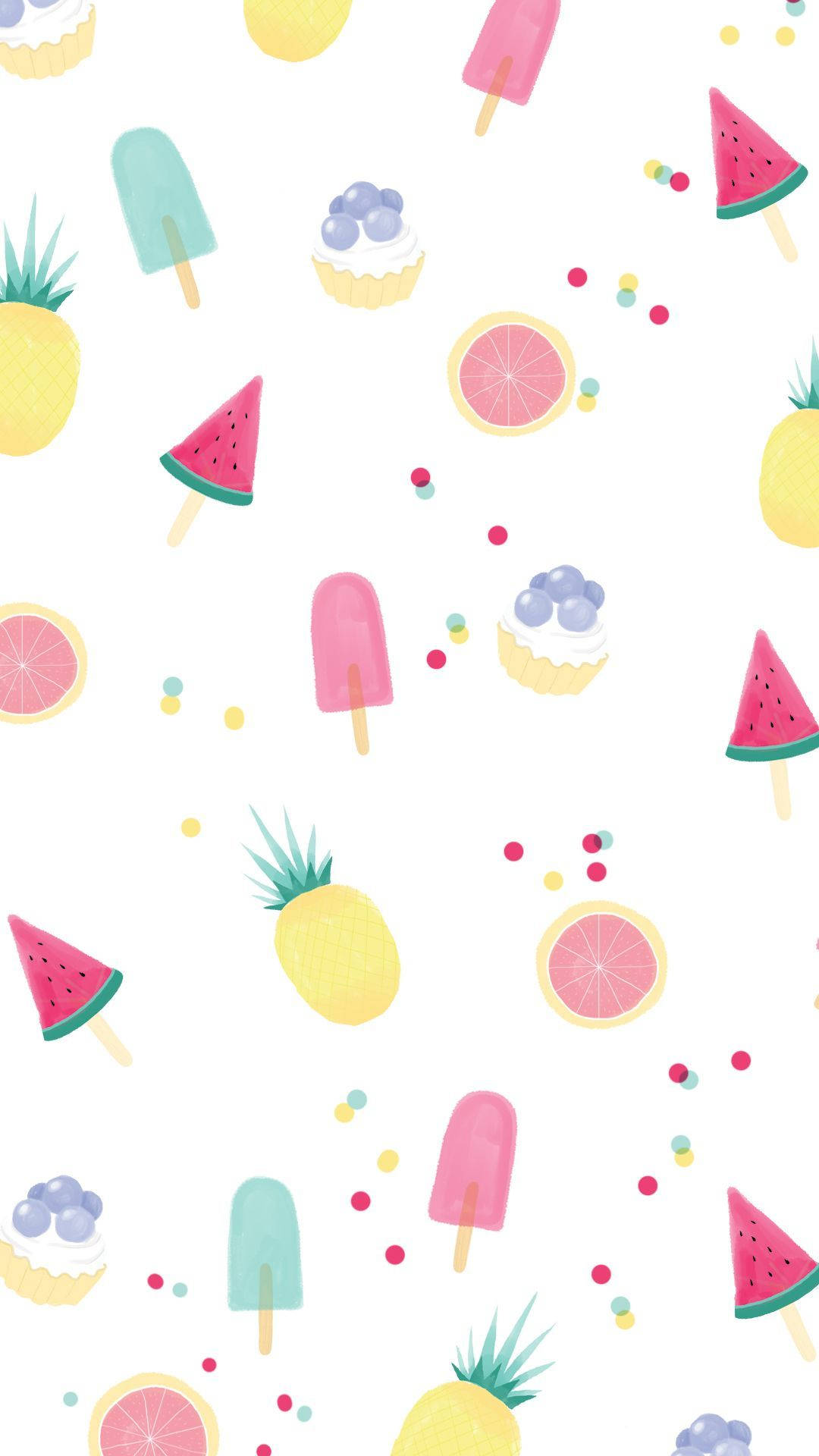 Vrugte Popsicle Oulike iPhone Sluitskerm Muurpapier