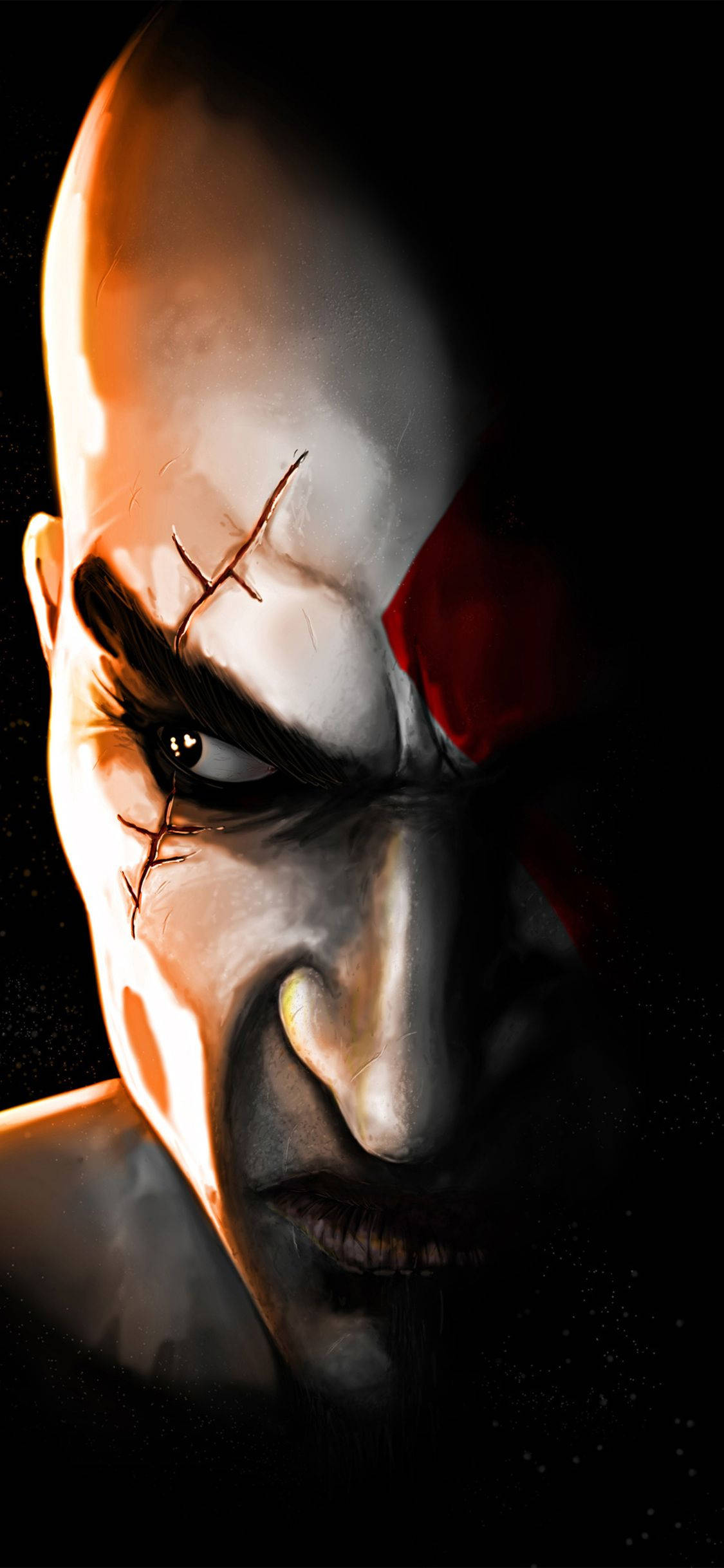 Vurige Kratos, die God van Oorlog Muurpapier