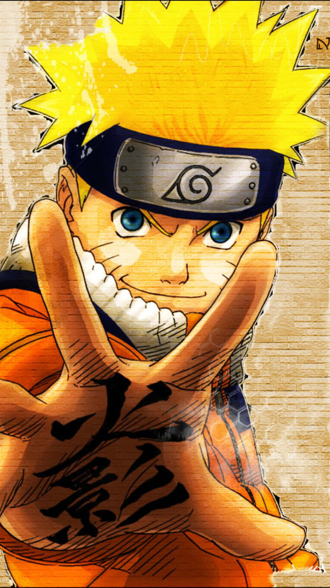 Vurige Naruto Aksiehouding Agtergrond Muurpapier