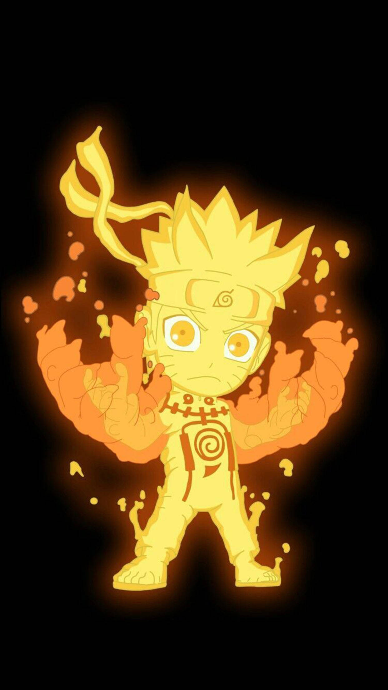Vurige Oulike Naruto Muurpapier