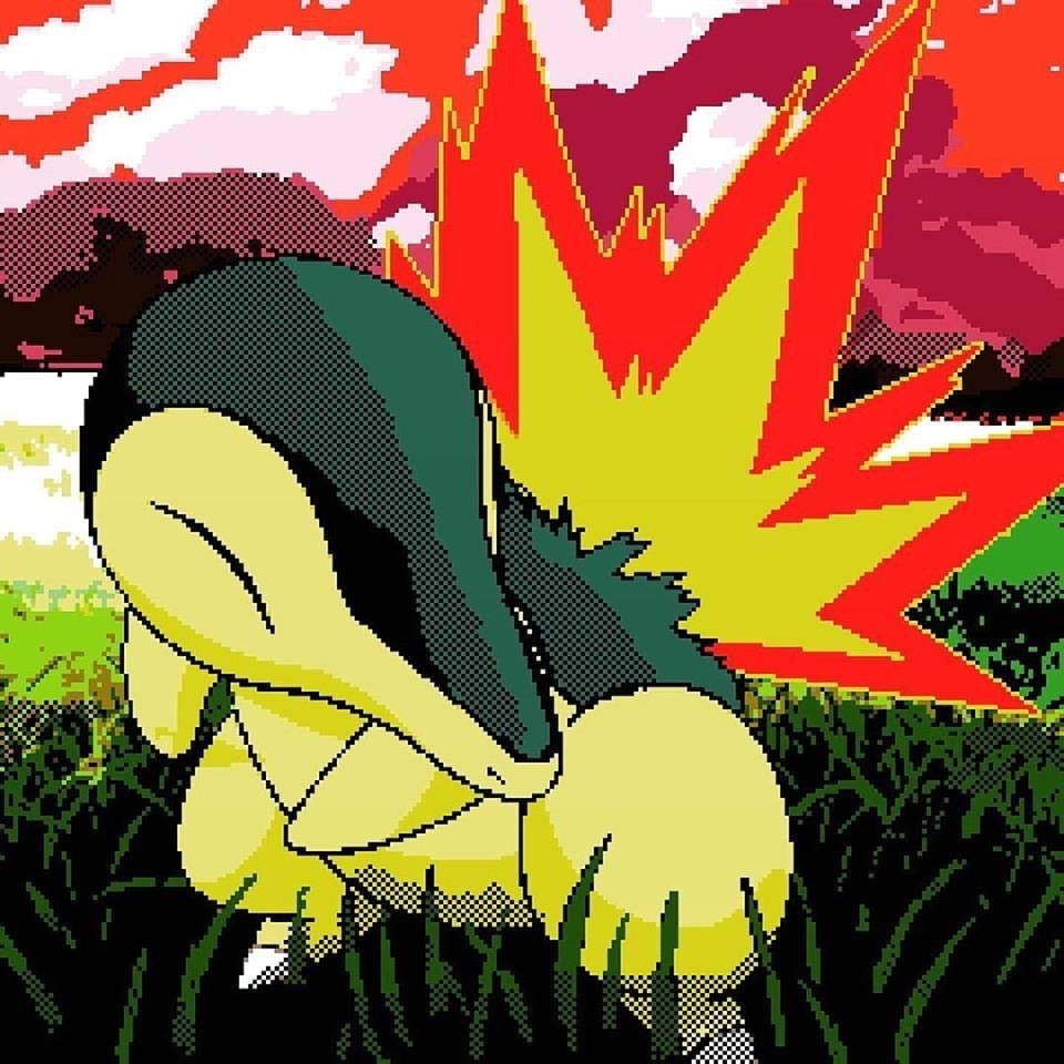 Vurige Woede - 'n Typhlosion wat sy krag ontketen Muurpapier