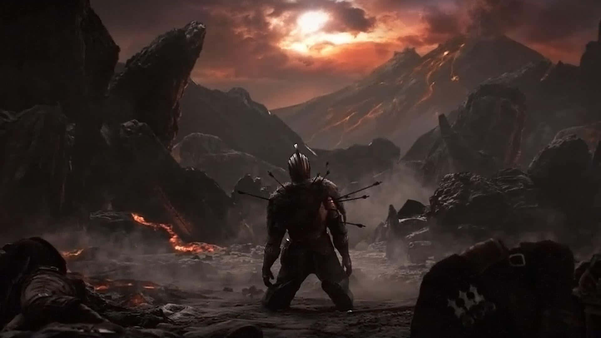Waag jou in die duisternis van die onbekende met Dark Souls Muurpapier