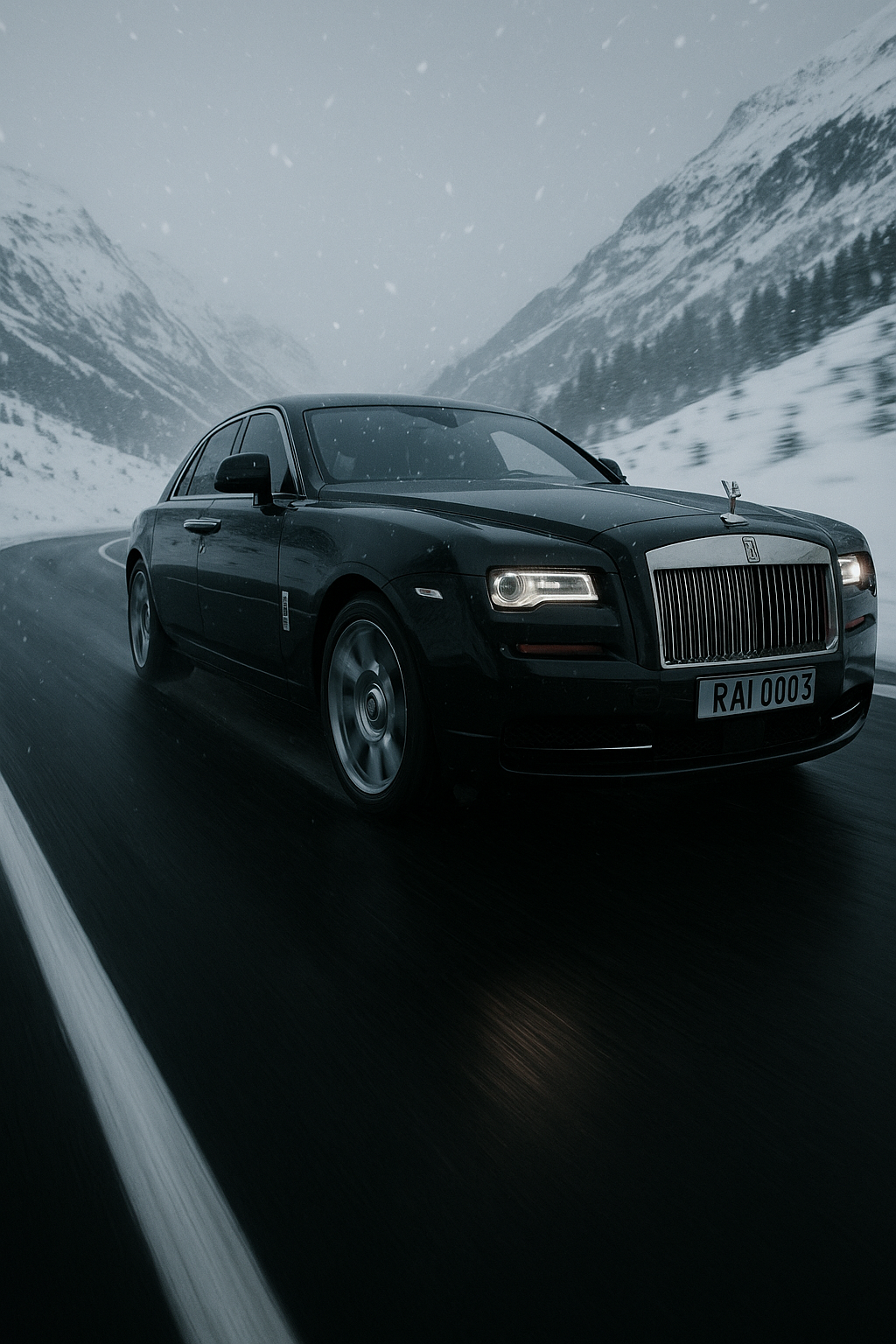 Wallpaper met Rolls Royce Muurpapier