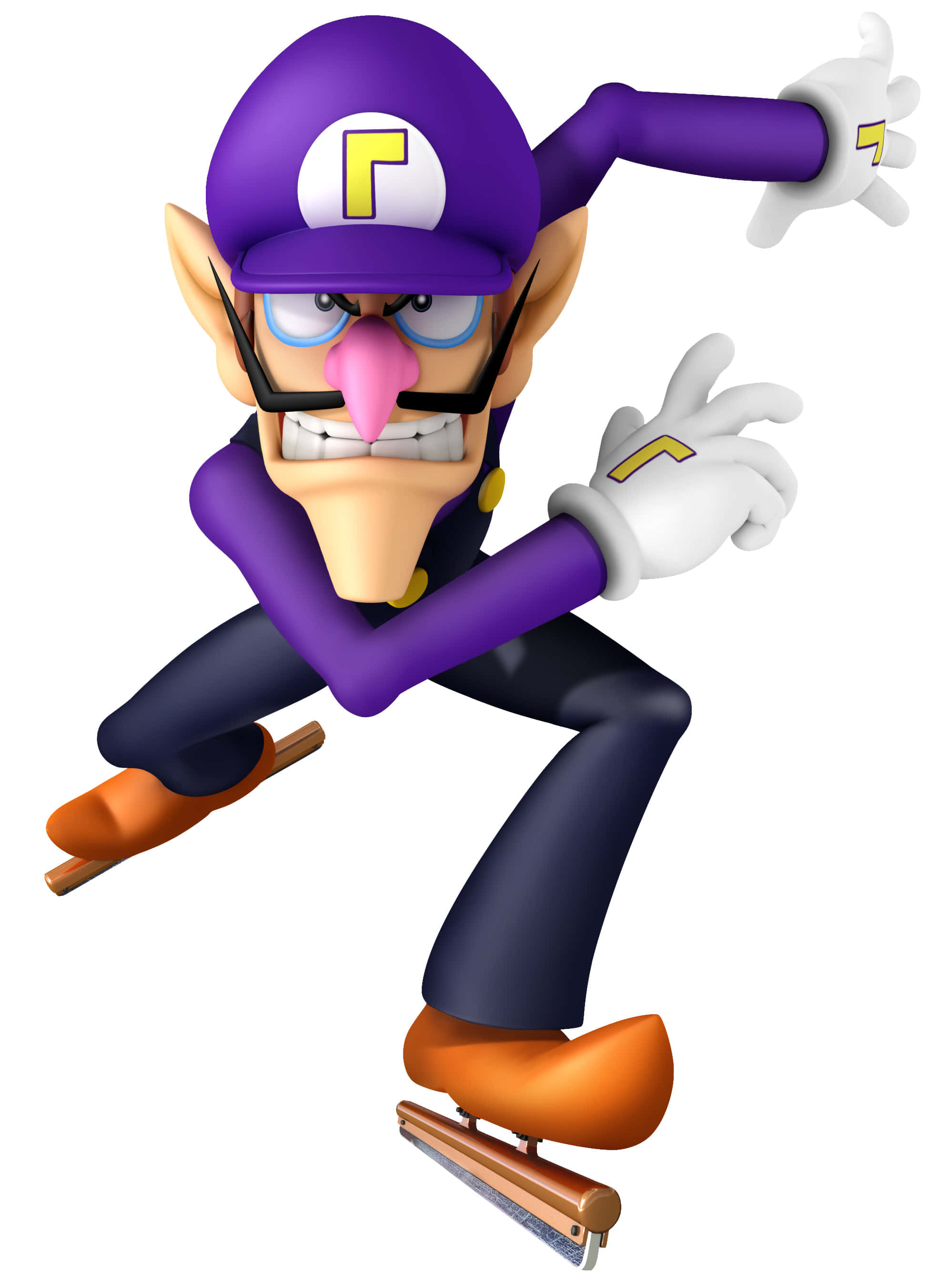 Waluigi Ontketen Sy Kenmerkende Styl Muurpapier