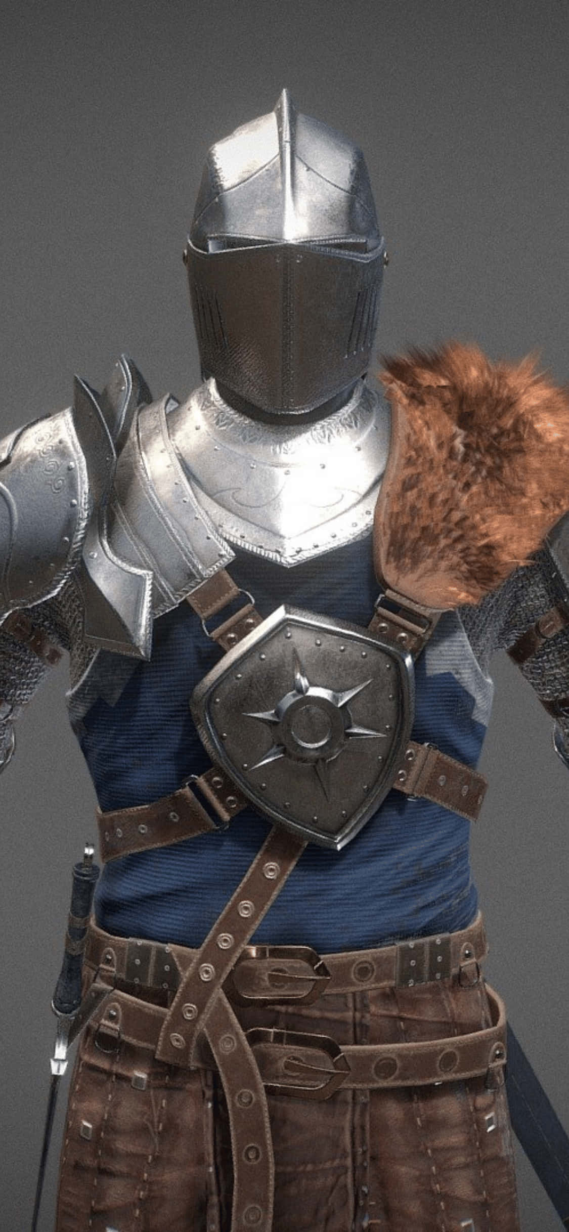 Wapenrusting-tema iPhone Xs Mordhau-agtergrond Muurpapier