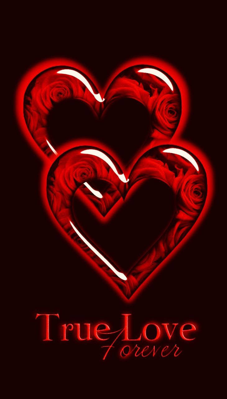 Ware Liefde Dubbele Hart Muurpapier